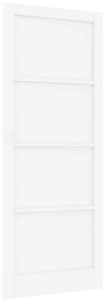Porta de Interior 'ORKDAL'Branca 93x232x4 cm Madeira Sólida de Pinheir