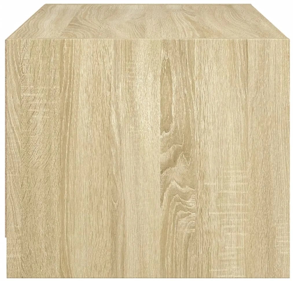 Mesa de centro c/ portas de vidro 68x50x42 cm carvalho sonoma