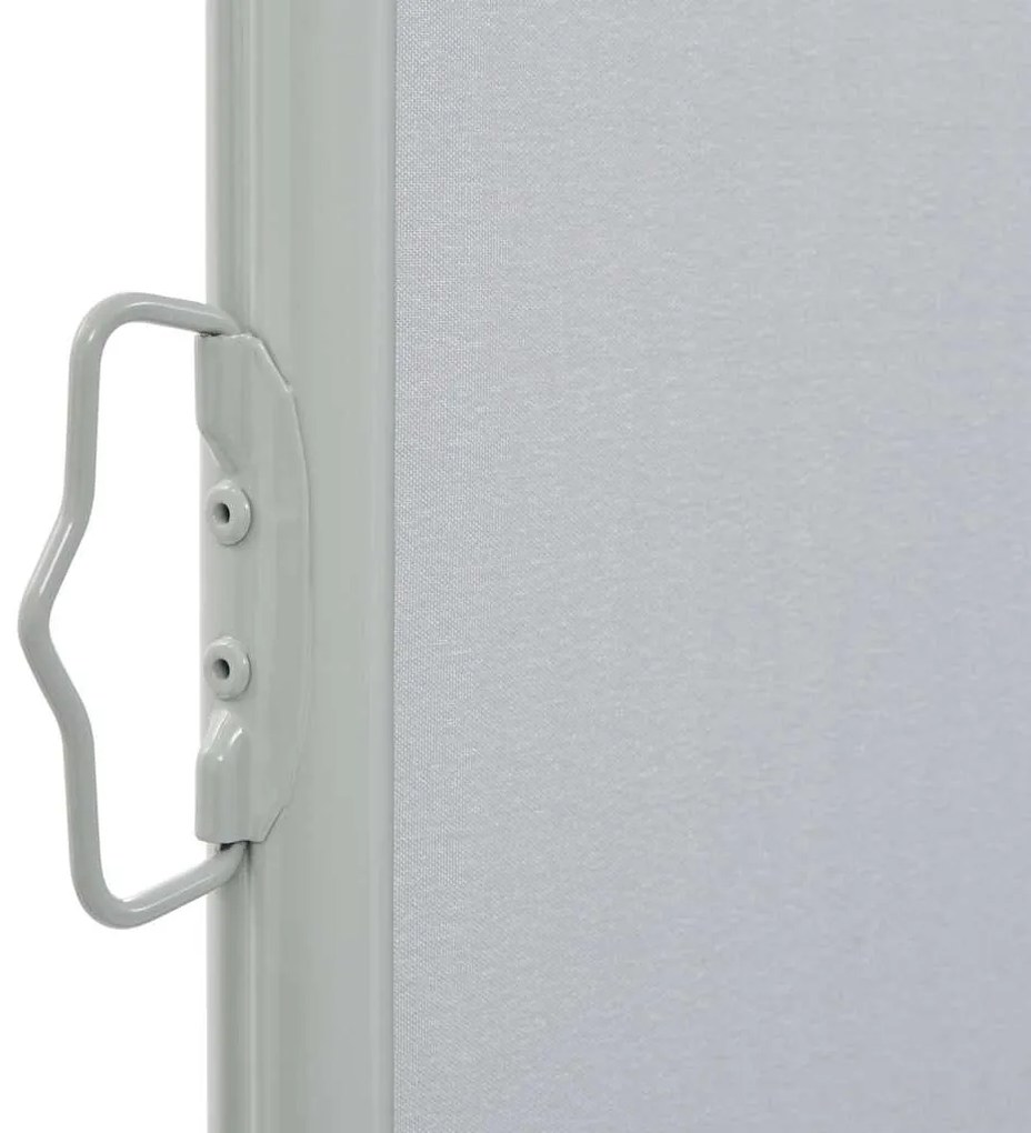 Toldo lateral retrátil para pátio 120x300 cm cinzento