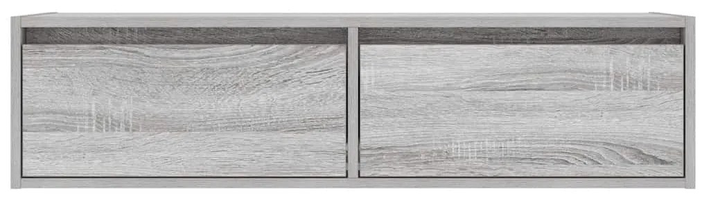 Móvel de TV com luzes LED 100X35,5x25 cm sonoma cinza