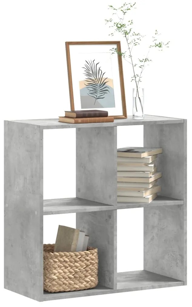 vidaXL Estante 68,5x32x68,5 cm derivados de madeira cinzento cimento