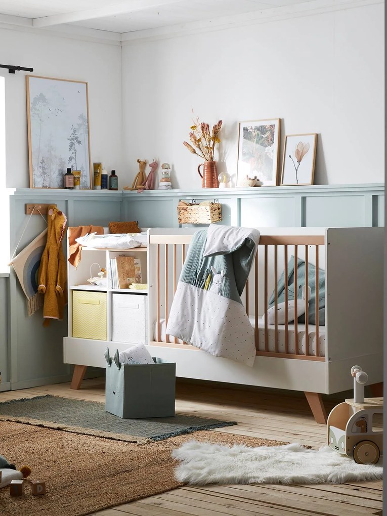 Combinado de cama evolutiva 4 em 1, Combinid branco claro bicolor/multicolo