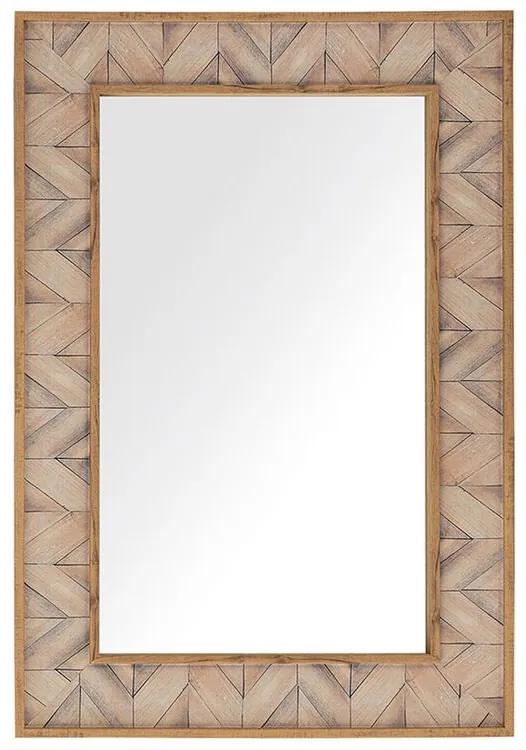 Espelho de parede 60 x 90 cm castanho claro LOPEREC Beliani