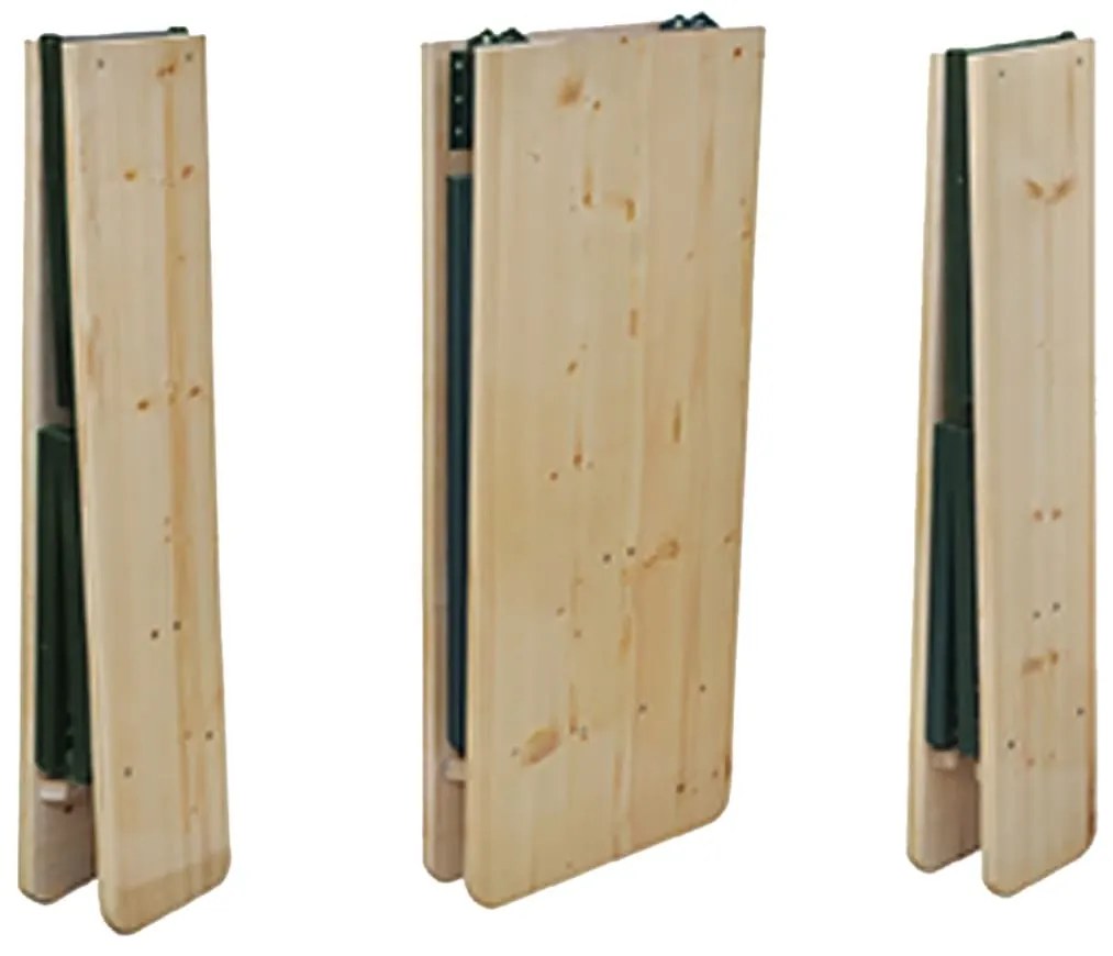 Mesa de cerveja dobrável c/ 2 bancos 220 cm madeira de abeto