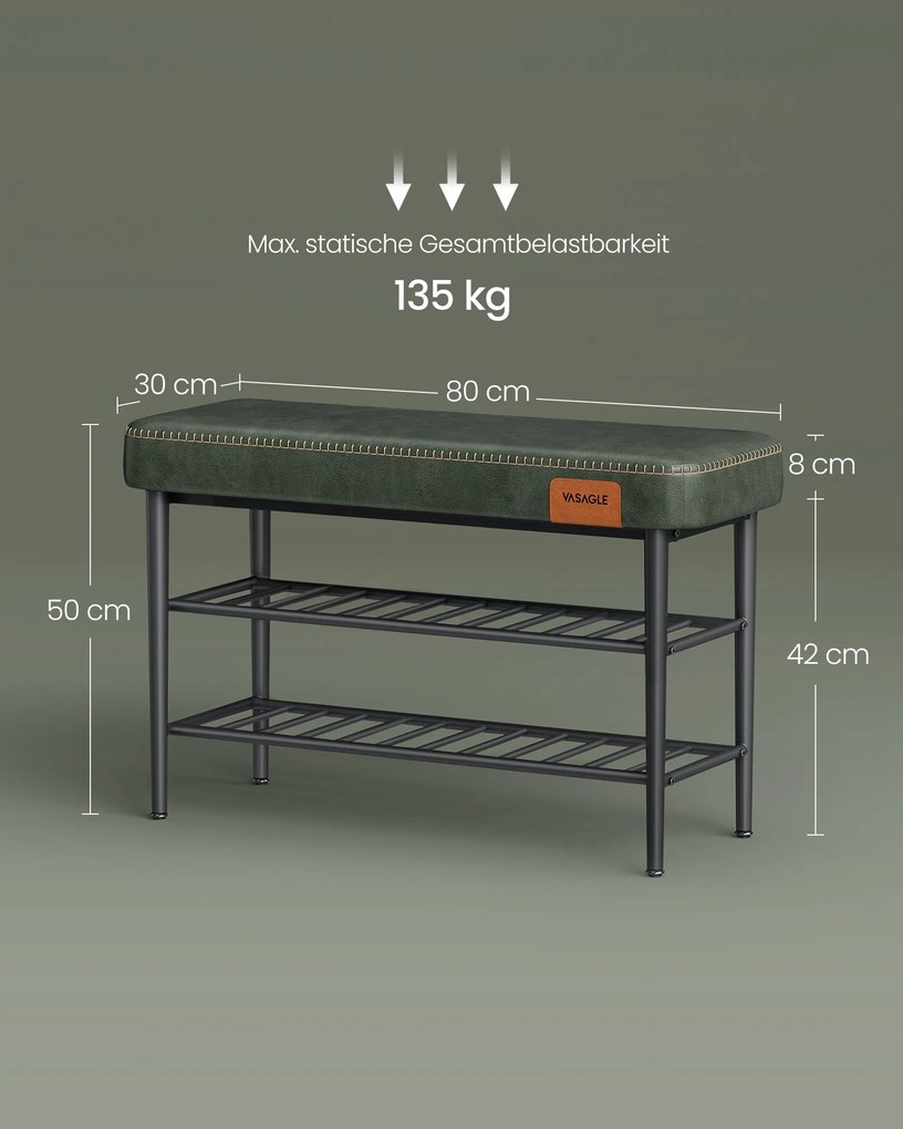 Banco de sapatos Coleção EKHO 30 x 80 x 50 cm Verde Floresta