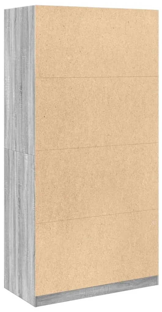 Roupeiro 100x50x200 cm derivados de madeira cinzento sonoma