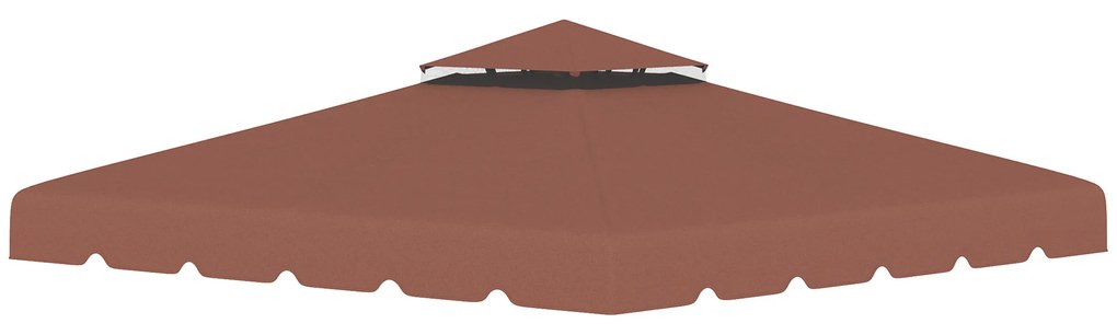 Outsunny Toldo de Substituição para Pérgola 300x300 cm com Duplo Teto e 8 Orifícios de Drenagem Marrom | Aosom Portugal