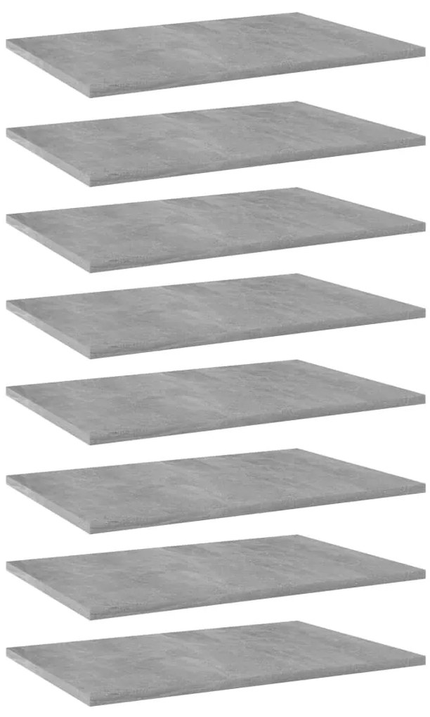 vidaXL Prateleiras para estante 8 pcs 60x40x1,5cm contraplacado cinza