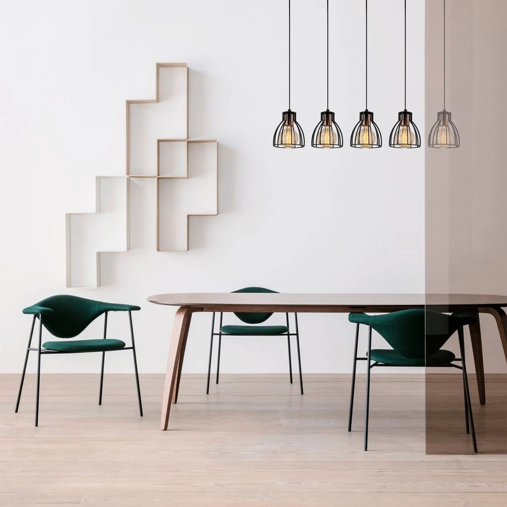 Candeeiro de Teto Kemah – Preto – Diâmetro 85 cm, Altura 108 cm