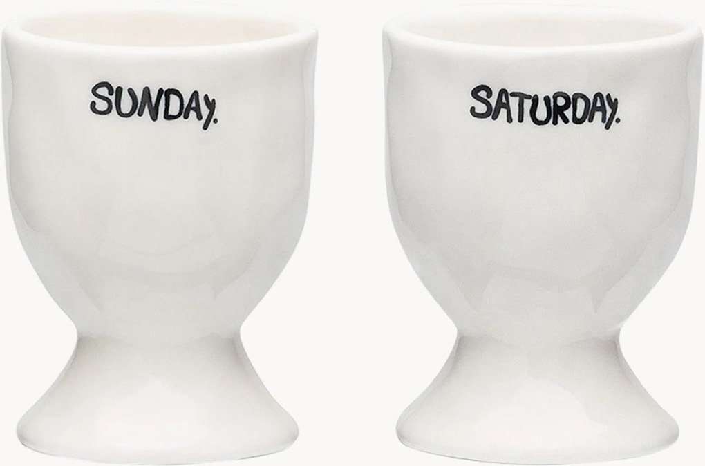 Suportes para ovos artesanais Weekend, conjunto de 2