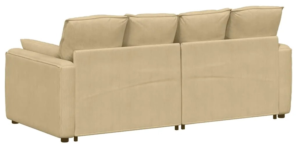 Sofá modular com almofadas verde cinzento