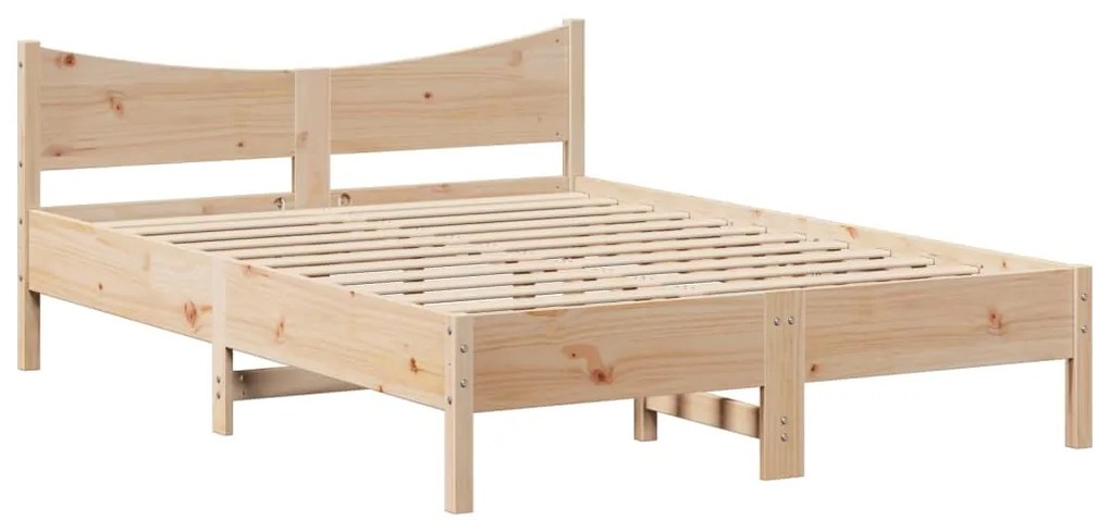 Cama sem colchão 140x200 cm madeira de pinho maciça