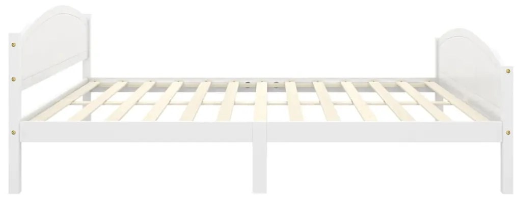 Estrutura de cama 140x200 cm pinho maciço branco