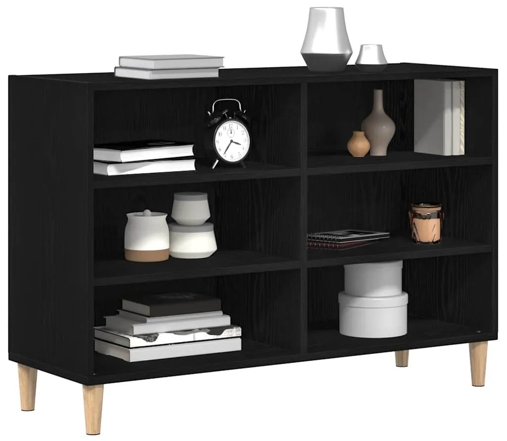 Buffet vidaXL Preto Carvalho 103,5x35x70 cm Madeira de Engenharia