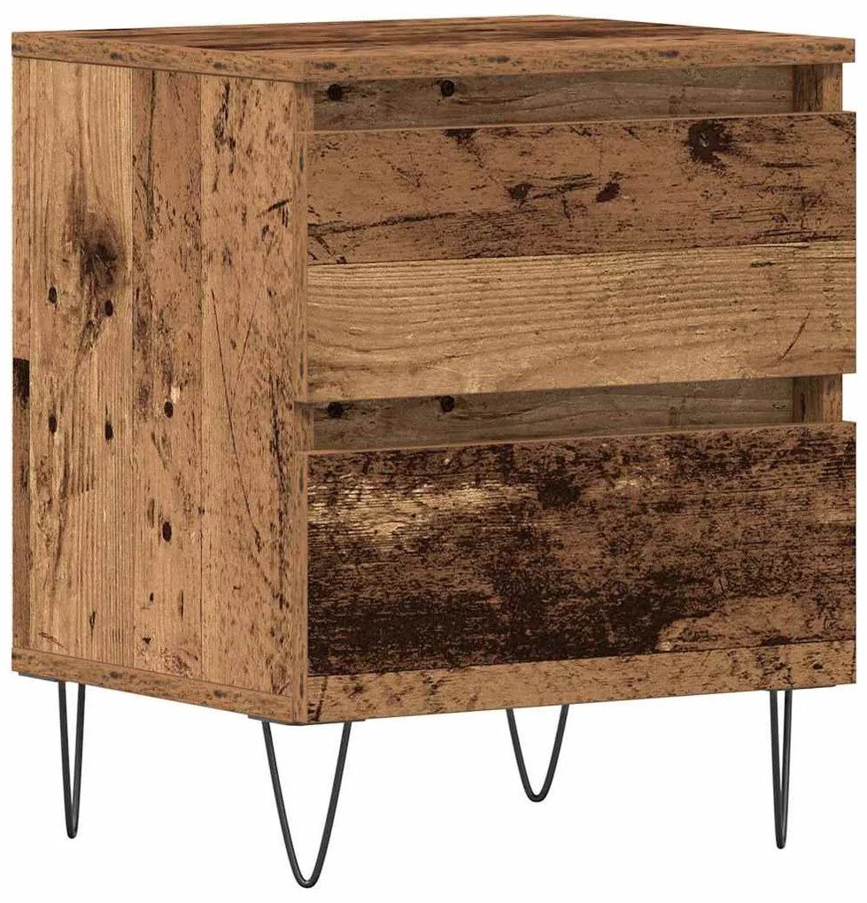 Cômoda de Cabeceira vidaXL Madeira Antiga 40x35x50 cm Madeira de Engen