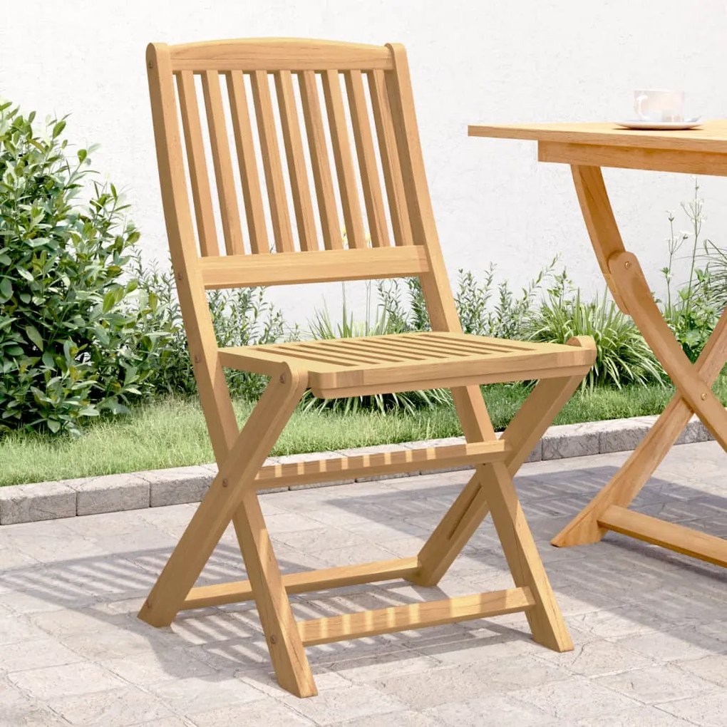 vidaXL Cadeiras jardim dobráveis 4 pcs 57x49x90 cm acácia maciça