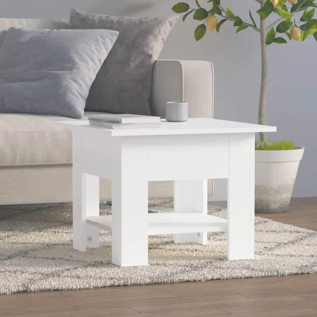 Mesa de centro 55x55x42 cm derivados de madeira branco
