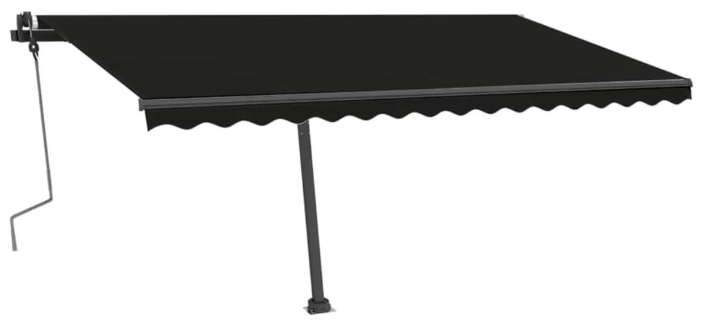 Toldo retrátil manual independente 400x350 cm antracite