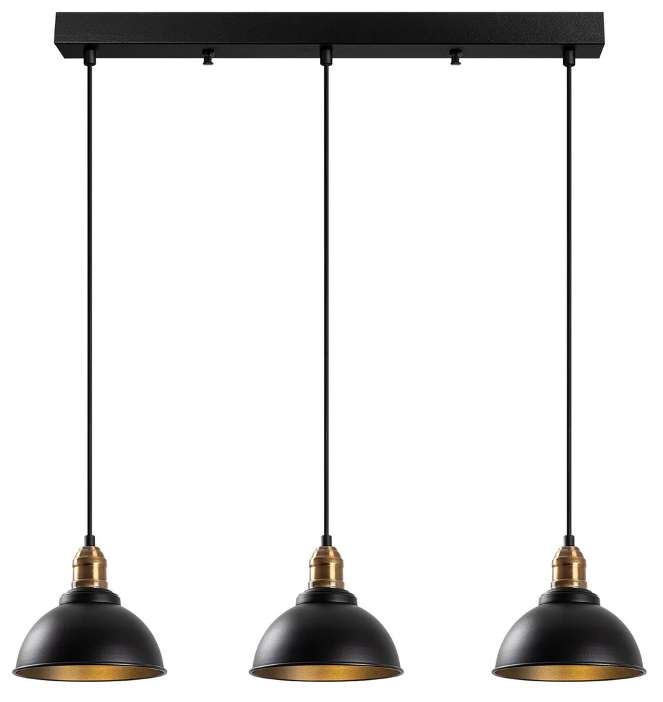 Candeeiro de Teto Varzan – Preto Antigo – 70 x 21 x 117 cm