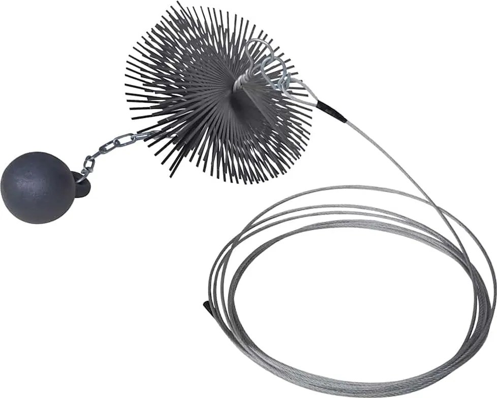 Escova redonda para limpar a chaminé diâmetro 25 cm