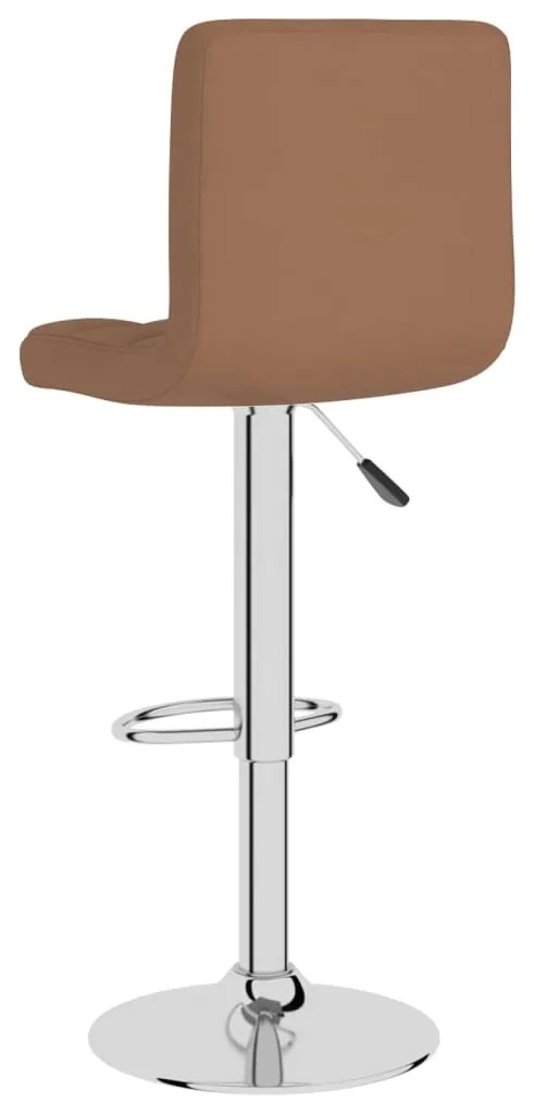 Bancos de bar 2 pcs tecido castanho