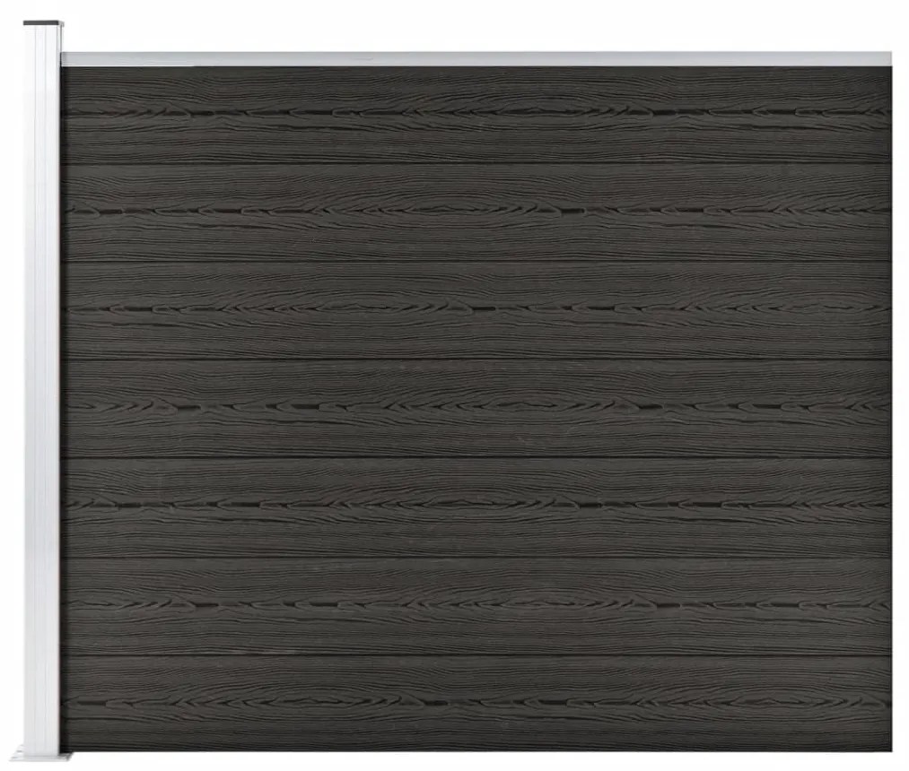 vidaXL Painel de cerca 175x146 cm WPC cinzento