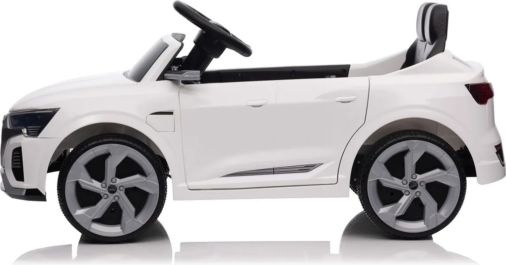 Carro elétrico para Crianças 12V 4x4 Audi SQ8, Rodas de espuma EVA, comando, assento Couro ecológico Branco