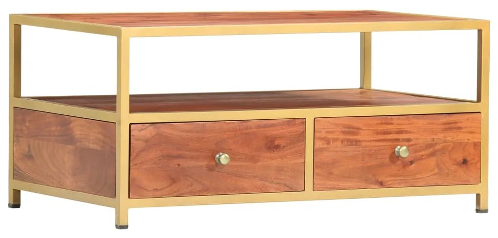 Mesa de centro 90x50x40 cm madeira de acácia maciça