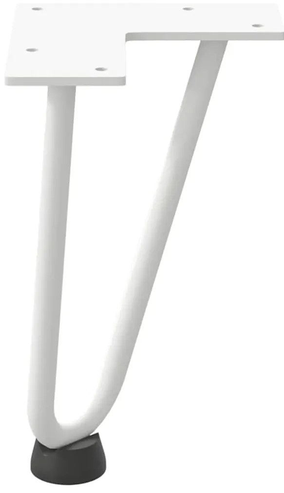 Pernas de grampo para mesa de centro 4 peças, branco, 20 cm, aço maciç