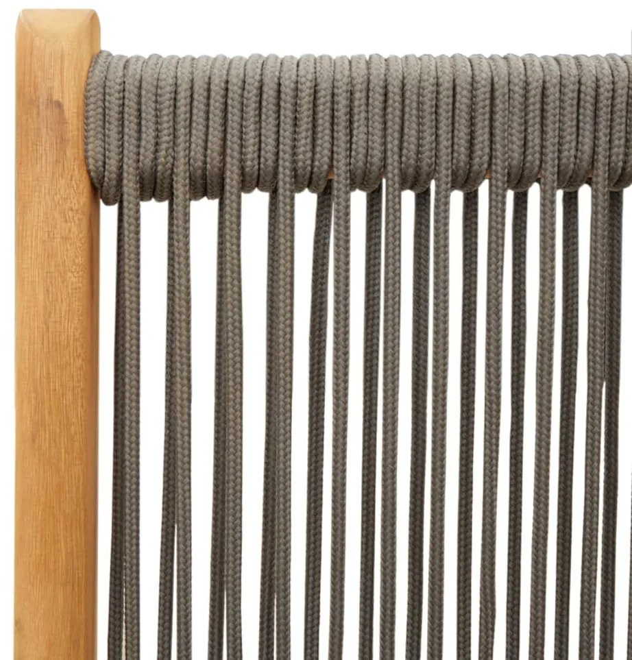 Cadeiras de jardim 2 pcs acácia maciça e polipropileno cinzento