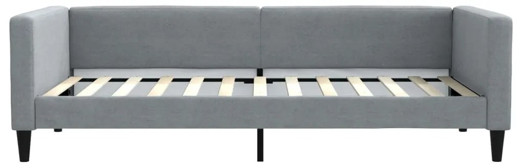 Sofá-cama com gavetão 100x200 cm tecido cinzento-claro