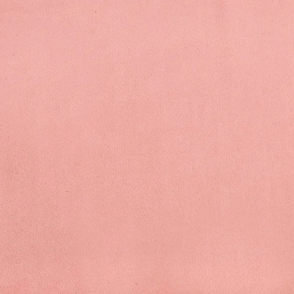 Estrutura de cama com colchão 120x190 cm veludo rosa