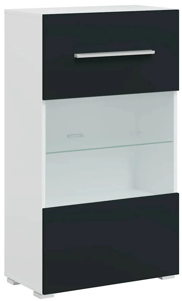 Móveis TV 5pcs com iluminação LED madeira projetada índigo mate