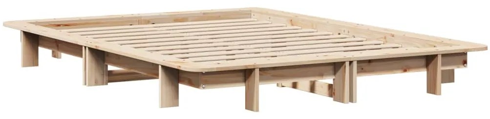 Cama sem colchão 140x190 cm madeira de pinho maciça