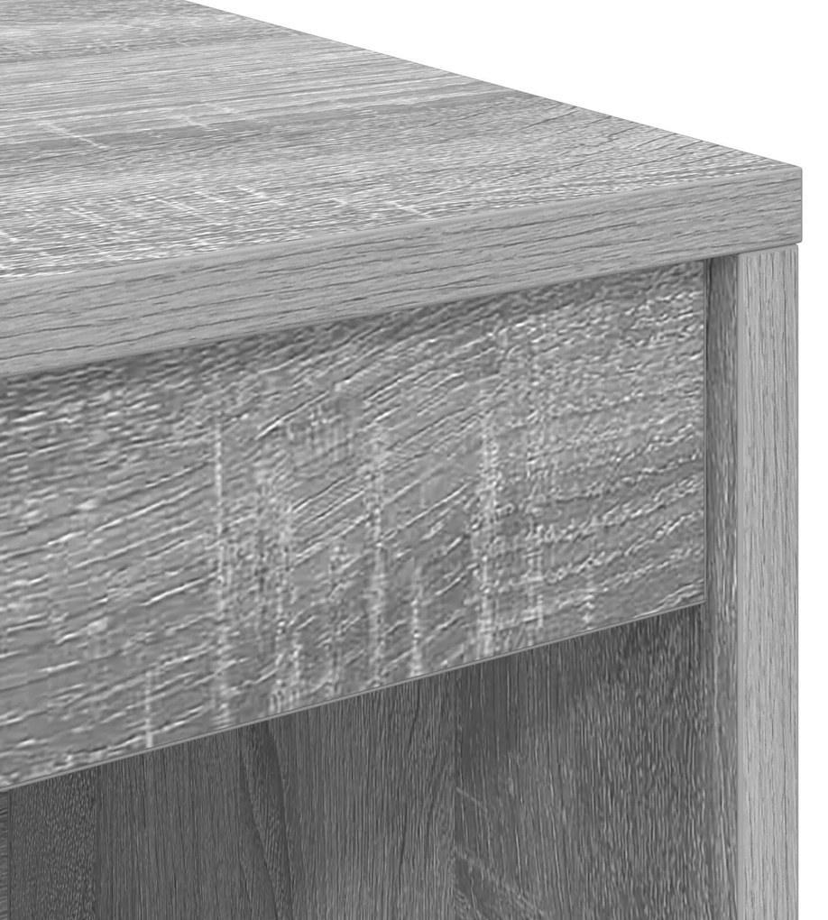 Escrivaninha Cinza sonoma Madeira técnica 80 x 40 x 76 cm Simples