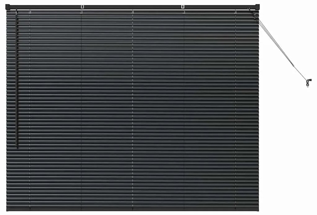 Persiana de Janela com cortinas Outros Manual Preto 80 x 130 cm Alumín