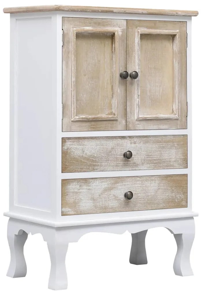 vidaXL Armário com gavetas 50x30x80 cm madeira branco
