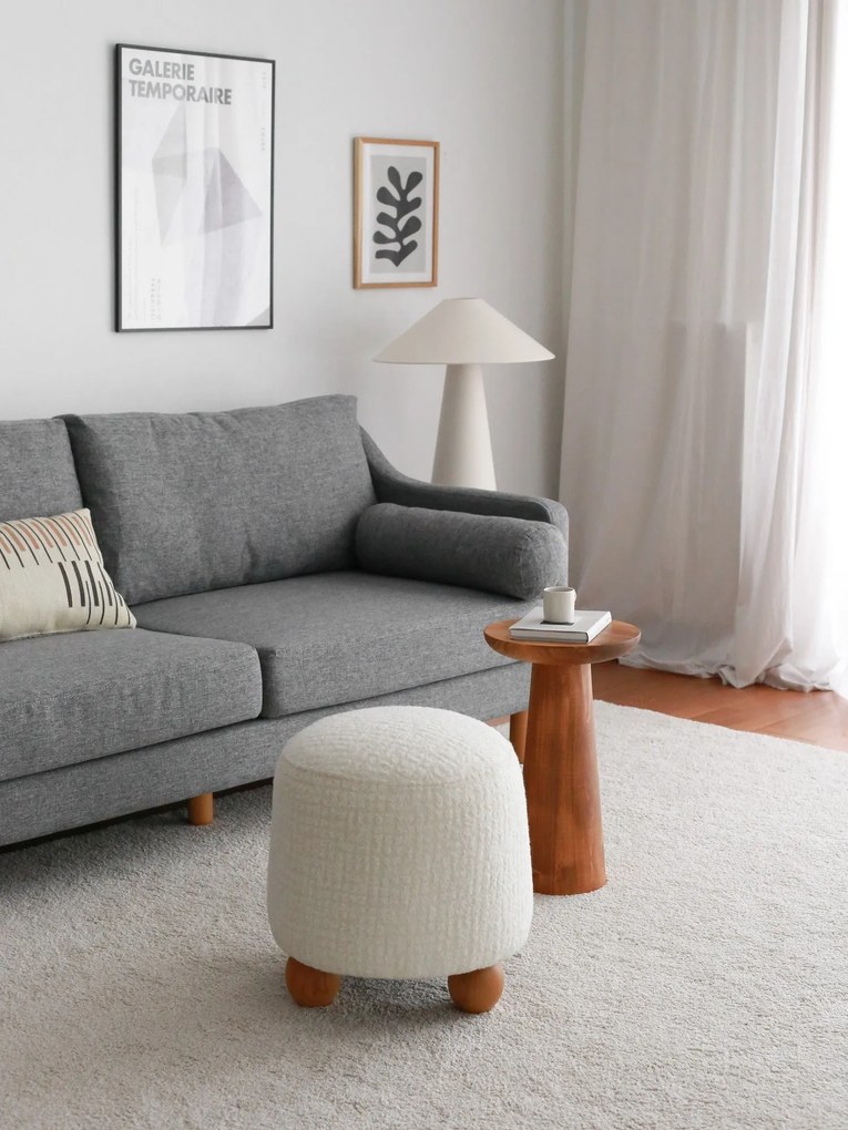 Pouffe Fumi – Branco – 43x45x37 cm