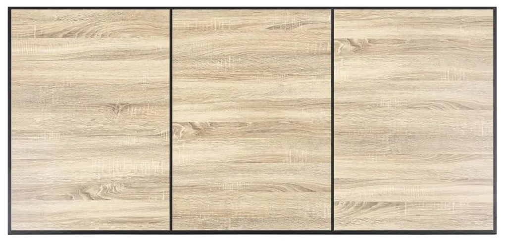 Mesa de jantar 200x100x75 cm MDF cor carvalho
