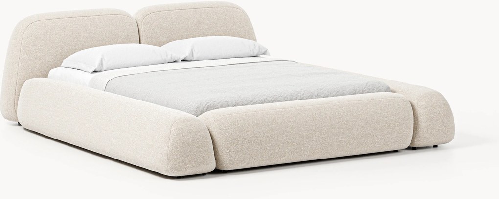 Cama estofada em bouclé Wolke