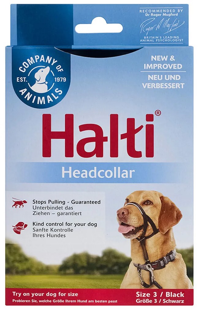 Coleira de Treino para Cães Company of Animals Halti Preto Açaime (40-54 cm)