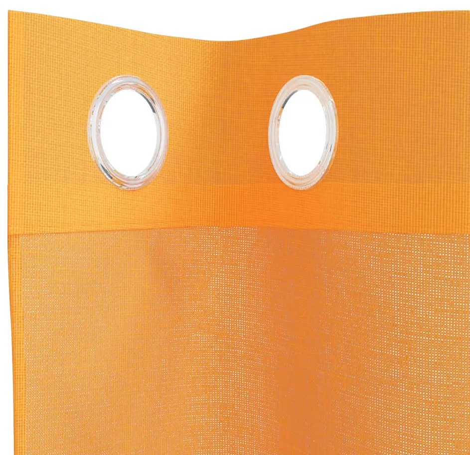 Cortinas de voile com ilhós 2 pcs laranja 140x245 cm