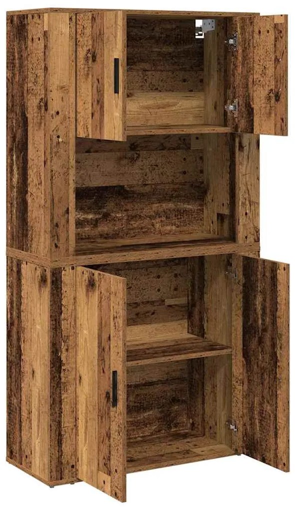 Armário Alto Madeira Antiga 80x33x150 cm Madeira de Engenharia