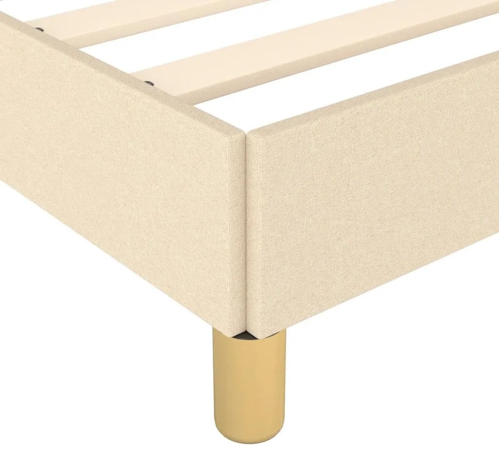 Estrutura de cama com cabeceira 200x200 cm tecido cor creme