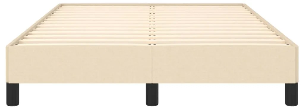 Estrutura de cama sem colchão 120x190 cm tecido creme