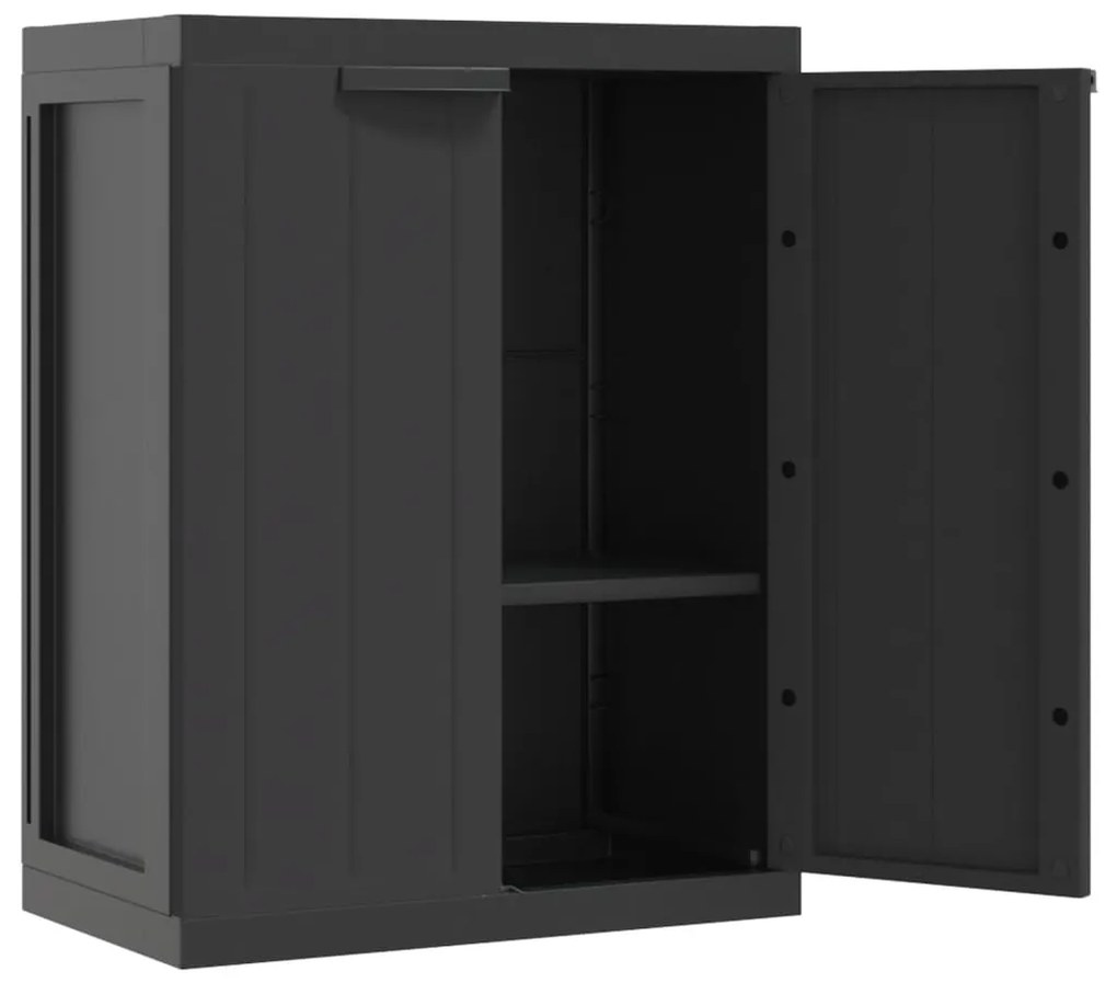 Móvel de arrumação para exterior 65x37x85 PP preto