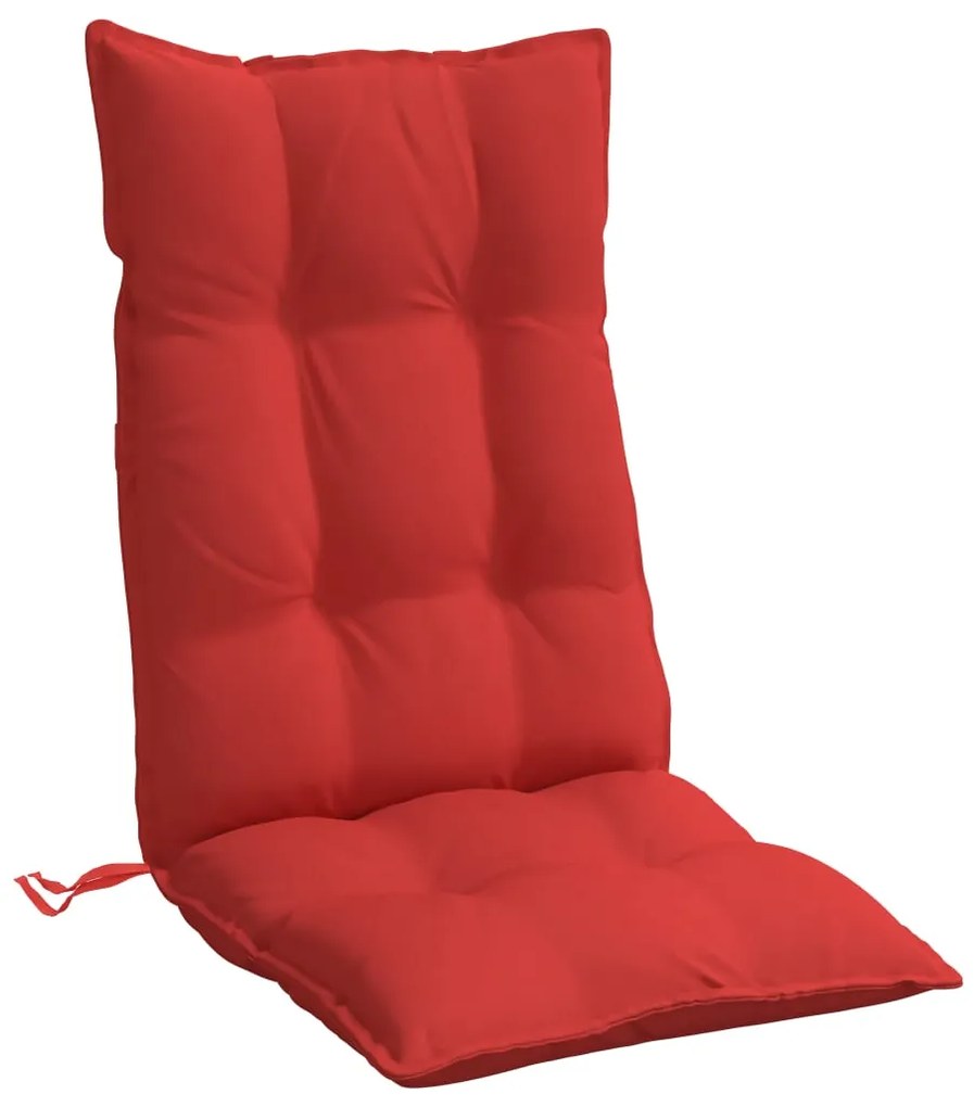 Almofadões p/ cadeira encosto alto 6 pcs tecido oxford vermelho