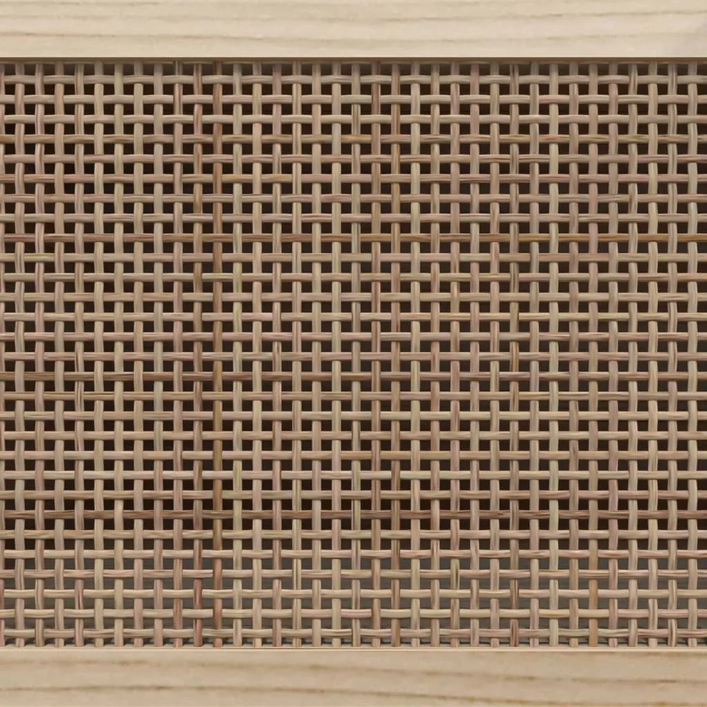 Móvel de TV 105x30x40 cm pinho maciço/vime natural castanho