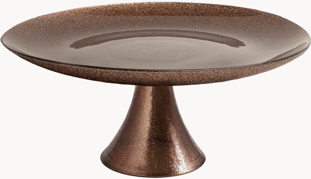 Prato para bolo em vidro com efeito brilhante Regent