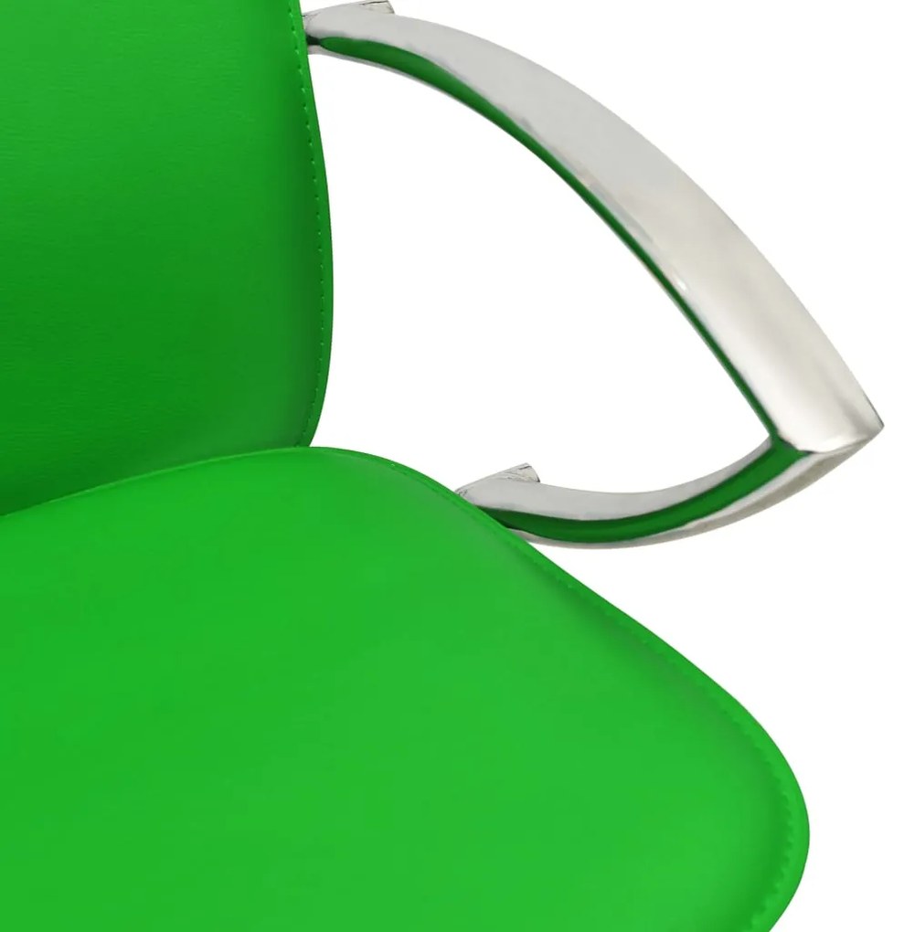 Bancos de bar 2 pcs couro artificial verde